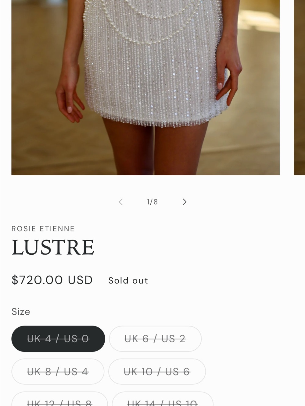 ROSIE ETIENNE LUSTRE US Size 4 - Picture 6 of 11